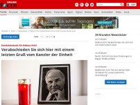 Bild zum Artikel: Kondolenzbuch für Helmut Kohl - Verabschieden Sie sich hier mit einem letzten Gruß vom Kanzler der Einheit