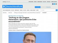 Bild zum Artikel: Deutschlandfunk | Interview | 'Auftrag an die jüngere Generation, das politische Erbe anzunehmen'