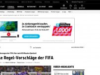 Bild zum Artikel: Radikale Vorschläge der FIFA: Nur noch 60 Minuten Spieldauer