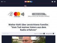 Bild zum Artikel: Walter Kohl über zerstrittene Familie: 'Vom Tod meines Vater aus dem Radio erfahren'