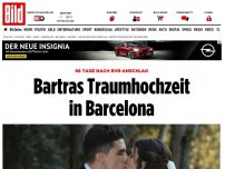 Bild zum Artikel: 68 Tage nach BVB-Anschlag - Bartras Traumhochzeit in Barcelona