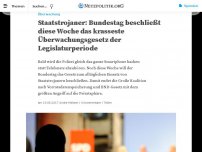 Bild zum Artikel: Staatstrojaner: Bundestag beschließt diese Woche das krasseste Überwachungsgesetz der Legislaturperiode