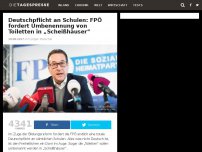 Bild zum Artikel: Deutschpflicht an Schulen: FPÖ fordert Umbenennung von Toiletten in „Scheißhäuser“