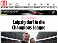 Bild zum Artikel: Uefa hat entschieden - Leipzig darf in die Champions League