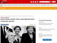 Bild zum Artikel: Orban statt Merkel - Kohls Witwe wollte nicht, dass Merkel beim Trauerakt spricht
