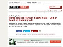 Bild zum Artikel: Heißer Tag im Büro: Firma schickt Mann in Shorts heim - und er kehrt im Kleid zurück