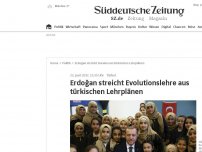 Bild zum Artikel: Erdoğan streicht Evolutionslehre aus türkischen Lehrplänen