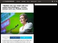 Bild zum Artikel: “Wollen uns nur mehr mit uns selbst beschäftigen”: Grüne ziehen sich aus Politik zurück