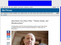 Bild zum Artikel: Abschied von Peter Pilz: 'Vielen Dank, auf Wiedersehen'