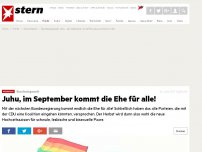 Bild zum Artikel: Bundestagswahl: Juhu, im September kommt die Ehe für alle!