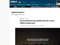 Bild zum Artikel: Migration: Deutschland ist das größte Ziel der neuen Völkerwanderung