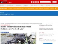 Bild zum Artikel: Riems bei Greifswald - Hündin im See versenkt: Polizei findet Besitzer dank Facebook-User