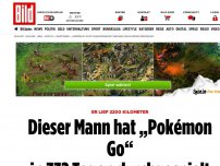 Bild zum Artikel: Ein Jahr lang auf Jagd - Dieser Mann spielte „Pokémon Go“ durch