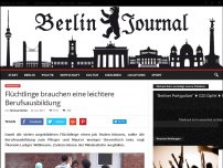 Bild zum Artikel: Flüchtlinge brauchen eine leichtere Berufsausbildung