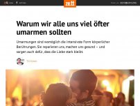 Bild zum Artikel: Warum wir alle uns viel öfter umarmen sollten