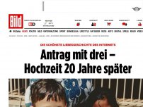 Bild zum Artikel: So schön kann Liebe sein! - Antrag mit drei – Hochzeit 20 Jahre später