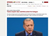 Bild zum Artikel: Streit zwischen Ankara und Berlin: Türkei empört über Auftrittsverbot für Erdogan