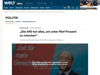 Bild zum Artikel: Bundestagswahl: 'Die AfD tut alles, um unter fünf Prozent zu rutschen'