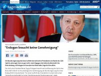 Bild zum Artikel: Türkische Botschaft: 'Erdogan braucht keine Genehmigung'