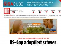 Bild zum Artikel: Um ihn zu retten - US-Cop adoptiert schwer misshandelten Jungen