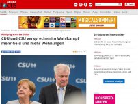 Bild zum Artikel: Wahlprogramm - CDU und CSU versprechen im Wahlkampf mehr Geld und mehr Wohnungen