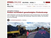 Bild zum Artikel: G20-Gipfel in Hamburg: Polizei verhindert genehmigtes Protestcamp