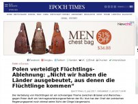 Bild zum Artikel: Polen verteidigt Flüchtlings-Ablehnung: „Nicht wir haben die Länder ausgebeutet, aus denen die Flüchtlinge kommen“