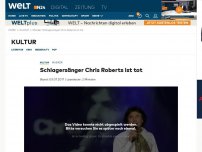 Bild zum Artikel: Musiker: Schlagersänger Chris Roberts ist tot