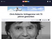Bild zum Artikel: Schlagerstar Chris Roberts ist gestorben