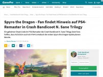 Bild zum Artikel: News: Spyro the Dragon - Fan findet Hinweis auf PS4-Remaster in Crash Bandicoot N. Sane Trilogy