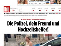 Bild zum Artikel: Streife fährt Braut - Die Polizei, dein Freund und Hochzeitshelfer!