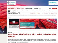 Bild zum Artikel: Armut: Fast jeder Fünfte kann sich keinen Urlaub leisten