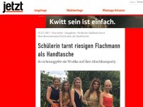 Bild zum Artikel: Schülerin tarnt riesigen Flachmann als Handtasche