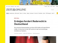 Bild zum Artikel: G20-Treffen: Erdoğan fordert Rederecht in Deutschland