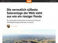 Bild zum Artikel: Die vermutlich süßeste Solaranlage der Welt sieht aus wie ein riesiger Panda