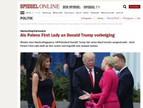 Bild zum Artikel: Handschlag-Diplomatie: Als Polens First Lady an Donald Trump vorbeiging
