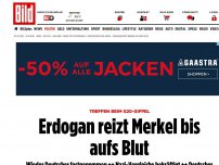 Bild zum Artikel: Vor Treffen in Hamburg - Erdogan reizt Merkel bis aufs Blut
