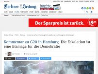 Bild zum Artikel: Kommentar zu G20 in Hamburg: Die Eskalation ist eine Blamage für die Demokratie