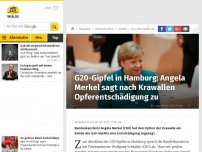 Bild zum Artikel: G20-Gipfel in Hamburg: Angela Merkel sagt nach Krawallen Opferentschädigung zu