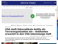 Bild zum Artikel: USA stuft linksradikale Antifa als Terrororganisation ein – Antifanten erwartet in den USA lebenslange Haft