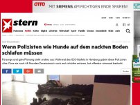 Bild zum Artikel: G20-Dauereinsatz: Wenn Polizisten wie Hunde auf dem nackten Boden schlafen müssen