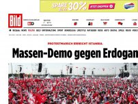 Bild zum Artikel: Protestmarsch in Istanbul - Millionen-Demo gegen Erdogan