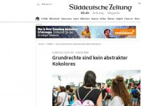 Bild zum Artikel: Grundrechte sind kein abstrakter Kokolores