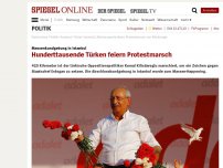 Bild zum Artikel: Massenkundgebung in Istanbul: Hunderttausende Türken feiern Protestmarsch