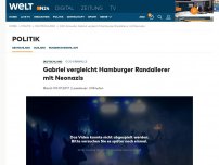 Bild zum Artikel: G-20-Krawalle: Gabriel vergleicht Hamburger Randalierer mit Neonazis