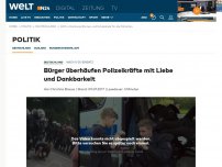 Bild zum Artikel: Nach G-20-Einsatz: Bürger überhäufen Polizeikräfte mit Liebe und Dankbarkeit