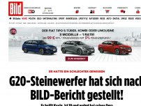 Bild zum Artikel: Schlechtes Gewissen - G20-Steinewerfer hat sich nach BILD-Bericht gestellt!