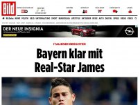 Bild zum Artikel: Italiener berichten - Bayern klar mit Real-Star James
