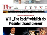 Bild zum Artikel: Kampagne eingereicht - Will „The Rock“ wirklich als Präsident kandidieren?