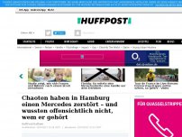 Bild zum Artikel: Chaoten zerstörten in Hamburg einen Mercedes – und wussten offensichtlich nicht, wem er gehört